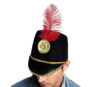 Drum Major Hat,Adult Nutcracker Hats,56 Cm 150g Marching Band Hat,for Holiday Halloween Ceremonial Photo Party Events Travel Bonfire Autumn Everyday Wear