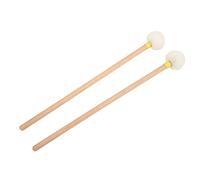 Drum Mallet Set Premium Maple Handing Soft Percussion for Drum Performance Material Felt Accessory for Drummer 2PCs Pack (Yellow)