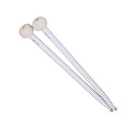Drum Mallet Stick, Felt Head Maple Wood Handle Mallet for Bass Drums, Timpani, Snare Drums (White)
