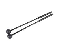 Drum Mallets, 2 PCS Rubber Xylophone Mallet Percussion with Wood Handle for Xylophone Glockenspiel Energy Chime Block and Bells (All Black)