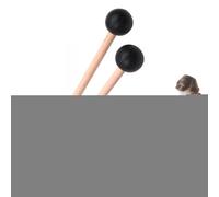 Drum Mallets Rubber - Concert Percussion Tools, Music Bat Sticks | Classic Wooden Grip Mallets, Soft Rubber Headbeats for Glockenspiel Xylophone Tongues Drum for Relaxing Handpan Melodies