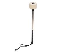 Drum Mallets, Stainless Steel Percussion Mallets with White Felt Band and Rubber Handle, Durable and, for Performance and Solo Play