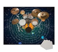 Drum Mat - Essential Anti-Slip Pad for Stable Drumming Performance, Electronic Drum Set Practice Music Rug for Kids, Floor Protection Record Pad for Splash Cymbal Stands-Color-13||140 x 100 cm