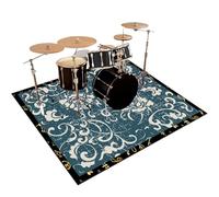 Drum Mat Non-Slip Drumming Drum Rug for Floor Protection, Drum Carpet for Drummers, Soundproof Blanket For Bass Drum Snare Jazz Drum Kit, 200 x 180 cm Sound-Absorbing Mat for Electronic Drum