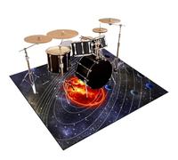 Drum Mat Non-Slip Drumming Drum Rug for Floor Protection, Drum Carpet for Drummers, Soundproof Blanket For Bass Drum Snare Jazz Drum Kit, 120 x 70 cm Sound-Absorbing Mat for Electronic Drum