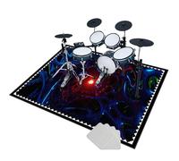 Drum Mat Soundproof Mat, Drum Rug Professional Rectangle Anti Vibration Mat, Sound Absorbing Drum Rugs for Bass Drums Snare Electronic Jazz Drum Kit Musical Instrument Mat, Stage Carpets 120 x 100 cm