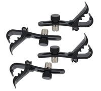 Drum Microphone Clip, 4pcs Adjustable Drum Rim Mic Clip Shockproof Securing Clamp Holder Microphone Mount Clamp for Professional Recording
