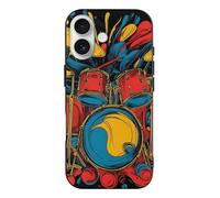 Drum Music Abstract Art Case Compatible with iPhone 17/17 Air/17 Pro/17 Pro Max TPU Protective Cover Anti-Scratch