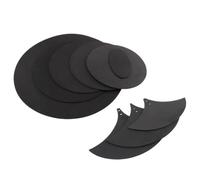 Drum Mute Pads 10pcs Drum Mute Pad Rubber Foam Jazz Drum Mute 5 Drum And 3 Cymbal Sound Off Practice Pad Kit For Jazz Snare Electronic Dumb Drum Exercise For Travel Practice Use