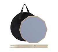 Drum Mute Pads - 12 Inch Sound Pad, Quiet Practice, Drum Mat with Drumsticks Portable Anti Slip Base | Practice Padfor Home Studio Apartment Bedroom Travel Class Drumming Exercises