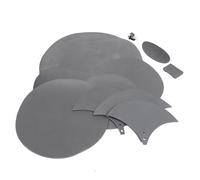 Drum Mute Pads 14pcs Drum Mute Pads Drum Silencers Drum Dampeners (Black) Accessories For Travel Practice Use