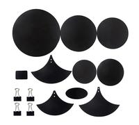 Drum Mute Pads Black Bass Snare Drum Sound off Mute Silencer Drumming Practice Pad Set For Travel Practice Use