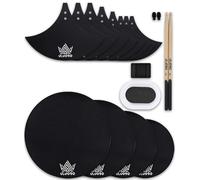 Drum Mute Pads, Drum Silencer Pads Set 16 Pieces with 4-Pcs Drum Dampening Pads and 8-Pcs Cymbal Mufflers Pads