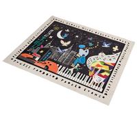 DRUMnBASE CLB-NGHT@ Vintage Club Jazz Night Drum Rug, 163 x 142cm