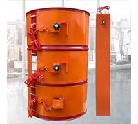 Drum Pail Heater Metal Oil Drum Heater Barrel Band Silicone Rubber Heating Belt with Adjustable Rotary Thermostat 30℃~150℃ Grease Keg Heater Practical
