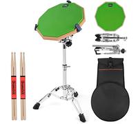 Drum Practice Pad Set, Lotkey 12" Drum Pad for Adult Kids with Snare Drum Stand,Double Sided,Drumsticks,carry Bag case (Green)