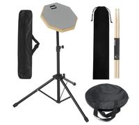 Drum Practice Pad, Silent Drum Pad, Silence Mute Practice Pad, Drum Pad Stand Set, Drum Practice Kit with Drumsticks, Drum Holder and Drum Storage Bag, Rubber Drum Pad for Adult And Kids