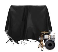 Drum Protective Cover, Large Waterproof Drum Kit Coat, Windproof Protection, 108.27x78.74 inches Secured Design, Drums Reflective Coating for Violin, Keyboard Piano, Guitar