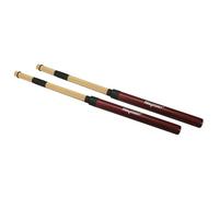 Drum rods, bamboo, brown handle, 19 rods, rubber ring, length 410 mm., head diameter 15 mm.
