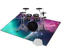 Drum Rug Drum Carpet Professional Drum Mat Soundproof Drum Blanket For Bass Drum Snare Jazz Drum Kit Shock Electronic Drum Rugs Percussion e-drum rug Non-Slip Rugs Musical Instrument Mat 200 x 180 cm