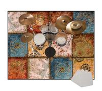 Drum Rug Drum Mat Drum Carpet Soundproof Drum Blanket Soundproof Carpets for Drums & Percussion Electronic Drums Bass Drum Snare Drums Racks Guitars Drum Kit Etc Musical Instruments Mat 120 x 70 cm