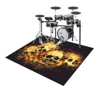 Drum Rug Drum Mat, Non-Slip Electrical Drum Carpet, Soundproof Mats, Professional Electric Drum Practice Pad, Drum Accessories for Jazz Bass Drum Set and Other Musical Instrument Mat 170 x 140 cm