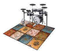 Drum Rug Drum Mat, Non-Slip Electrical Drum Carpet, Soundproof Mats, Professional Electric Drum Practice Pad, Drum Accessories for Jazz Bass Drum Set and Other Musical Instrument Mat 200 x 170 cm
