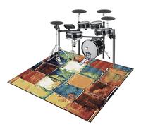 Drum Rug Drum Mat, Non-Slip Electrical Drum Carpet, Soundproof Mats, Professional Electric Drum Practice Pad, Drum Accessories for Jazz Bass Drum Set and Other Musical Instrument Mat 200 x 180 cm