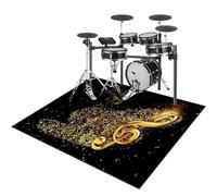 Drum Rug Drum Mat, Non-Slip Electrical Drum Carpet, Soundproof Mats, Professional Electric Drum Practice Pad, Drum Accessories for Jazz Bass Drum Set and Other Musical Instrument Mat 150 x 120 cm