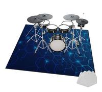 Drum Rug Drum Mat | Non Slip Soundproof Mat Anti Vibration | Musical Instrument Mat | Professional Rectangle Drum Carpet for Bass Drum Snare Jazz Drum Kit Electronic Drum 130 x 100 cm