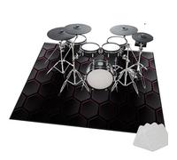 Drum Rug Drum Mat | Non Slip Soundproof Mat Anti Vibration | Musical Instrument Mat | Professional Rectangle Drum Carpet for Bass Drum Snare Jazz Drum Kit Electronic Drum 130 x 100 cm