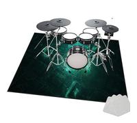 Drum Rug Drum Mat | Non Slip Soundproof Mat Anti Vibration | Musical Instrument Mat | Professional Rectangle Drum Carpet for Bass Drum Snare Jazz Drum Kit Electronic Drum 130 x 100 cm