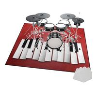 Drum Rug Drum Mat | Non Slip Soundproof Mat Anti Vibration | Musical Instrument Mat | Professional Rectangle Drum Carpet for Bass Drum Snare Jazz Drum Kit Electronic Drum 130 x 100 cm