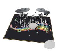 Drum Rug Drum Mat | Non Slip Soundproof Mat Anti Vibration | Musical Instrument Mat | Professional Rectangle Drum Carpet for Bass Drum Snare Jazz Drum Kit Electronic Drum 130 x 100 cm
