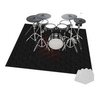 Drum Rug Drum Mat | Non Slip Soundproof Mat Anti Vibration | Musical Instrument Mat | Professional Rectangle Drum Carpet for Bass Drum Snare Jazz Drum Kit Electronic Drum 130 x 100 cm