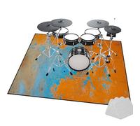 Drum Rug Drum Mat | Non Slip Soundproof Mat Anti Vibration | Musical Instrument Mat | Professional Rectangle Drum Carpet for Bass Drum Snare Jazz Drum Kit Electronic Drum 130 x 100 cm