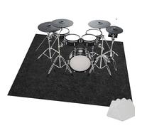 Drum Rug Drum Mat | Non Slip Soundproof Mat Anti Vibration | Musical Instrument Mat | Professional Rectangle Drum Carpet for Bass Drum Snare Jazz Drum Kit Electronic Drum 130 x 100 cm