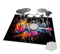 Drum Rug Drum Mat | Non Slip Soundproof Mat Anti Vibration | Musical Instrument Mat | Professional Rectangle Drum Carpet for Bass Drum Snare Jazz Drum Kit Electronic Drum 130 x 100 cm