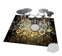 Drum Rug Drum Mat | Non Slip Soundproof Mat Anti Vibration | Musical Instrument Mat | Professional Rectangle Drum Carpet for Bass Drum Snare Jazz Drum Kit Electronic Drum 130 x 100 cm