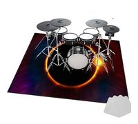 Drum Rug Drum Mat | Non Slip Soundproof Mat Anti Vibration | Musical Instrument Mat | Professional Rectangle Drum Carpet for Bass Drum Snare Jazz Drum Kit Electronic Drum 130 x 100 cm