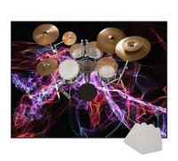 Drum Rug Drum Mat Soundproof Mat 120 x 100 cm Drumming Drum Rugs Professional Non-Slip Drum Blanket For Electronic Jazz Drum Kit Bass Drum Snare And Other Musical Instrument Mat Rectangle Drum Carpet