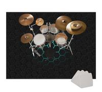 Drum Rug Drum Mat Soundproof Mat 120 x 80 cm Drumming Drum Rugs Professional Non-Slip Drum Blanket For Electronic Jazz Drum Kit Bass Drum Snare And Other Musical Instrument Mat Rectangle Drum Carpet