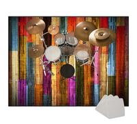 Drum Rug Drum Mat Soundproof Mat 120 x 90 cm Drum Carpet Non-Slip Drum Carpets Professional Rectangle Drum Rugs For Percussion Electronic Drums Bass Drum Snare Drums Kit Etc Musical Instruments Mat