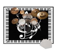 Drum Rug Drum Mat Soundproof Mat 230 x 180 cm Drum Carpet Non-Slip Drum Carpets Professional Rectangle Drum Rugs For Percussion Electronic Drums Bass Drum Snare Drums Kit Etc Musical Instruments Mat