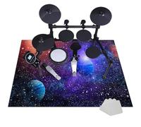 Drum Rug Drum Mat Soundproof Mat - Drum Rugs Non-Slip Blanket For Electronic Jazz Drum Kit Bass Drum Snare And Other Musical Instrument Mat - Rectangle 110 x 80 cm Drum Carpet - Drum Floor Mat