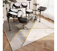 Drum Rug Drum Mat, Soundproof Mat, Non-Slip Drum Carpet Rug, Professional Rectangle Electronic Jazz Drum Kit For Bass Drum Snare Musical Instrument Mat, Drumming Drum Rug 180 x 140 cm