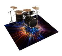 Drum Rug Drum Mat Soundproof Mat Professional Drum Carpet Non-Slip Drum Carpets Rectangle Drum Rugs For Percussion Electronic Drums Bass Drum Snare Drums Kit Etc Musical Instruments Mat 110 x 80 cm