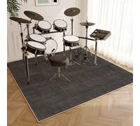 Drum Rug Mat Soundproof Carpet Drumming Drum Rug Drum Carpet for Drummers Outdoor Electronic Drum Set Practice Music Rug Floor Protection Professional Drum Rugs Instrument Floor Mat 180 x 160 cm