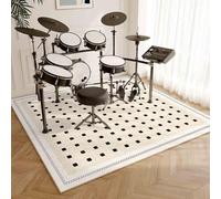 Drum Rug Mat Soundproof Carpet Drumming Drum Rug Drum Carpet for Drummers Outdoor Electronic Drum Set Practice Music Rug Floor Protection Professional Drum Rugs Instrument Floor Mat 160 x 140 cm