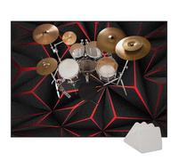 Drum Rug Mat Soundproof Drum Carpet Drum Mat Non-Slip Drum Carpets Professional Rectangle Drum Rugs For Percussion Electronic Drums Bass Drum Snare Drums Kit Etc Musical Instruments Mat 120 x 100 cm